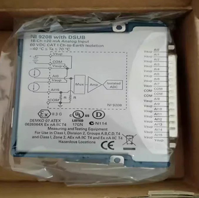 New In Box National Instruments NI 9208 785041-01 16 Chanel analog input - Image 1 of 4