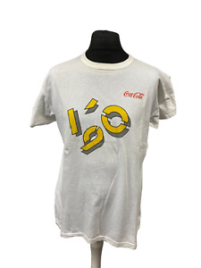 Coca Cola Vintage Herren T-Shirt eher Gr. M Shirt Made in Italy 1990 Q350