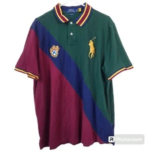 Polo Ralph Lauren Colorblock Logo Grande Escudo Escudo Manga Corta Polo XL - Imagen 1 de 7
