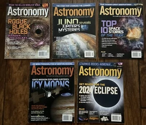 Lot of 5 Issues of Astronomy Magazine 2022-2023 VG - Picture 1 of 6