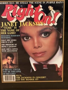 Janet Jackson Personally Owned Mounted Plaque Right On! Magazine Cover 1984 - Picture 1 of 7