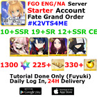 [ENG/NA][INST] FGO / Fate Grand Order Starter Account 10+SSR 220+Tix 1330+SQ