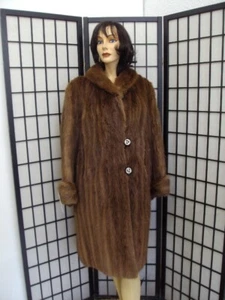 SCRAP ITEM: BROWN MUSKRAT FUR COAT JACKET ARTS & CRAFTS - Picture 1 of 6