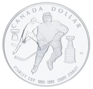 Kanada 1 Dollar 1993 Silber PP Hockey 100th Anniversary of the Stanley Cup - Bild 1 von 2
