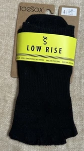 Calze Toesox taglia L donna 11-13 uomo 10-12 mezza punta grip vita bassa nuove con etichette nere - Foto 1 di 12