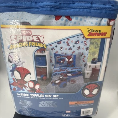 Juego de cama de 3 piezas para niños pequeños Marvel Spidey & Amazing Friends Foto 1 de 4