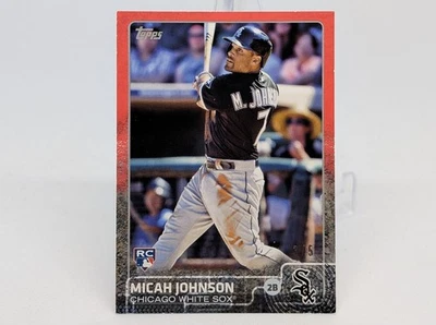 2015 Topps Mini Red 3/5 Sam Micah Johnson #636 Rookie RC Chicago White Sox Foto 1 de 2