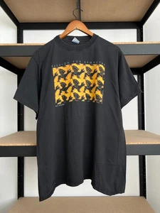 Vintage 90s MC Escher Passion For Symmetry Winged Lion Art Black T-shirt Sz XL - Picture 1 of 14