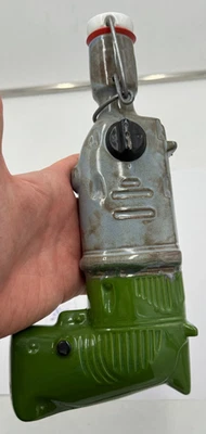 Bohrmaschine-Flasche Schnaps Flachmann Kurios aus Glas alt antik vintage Deko - Bild 1 von 4