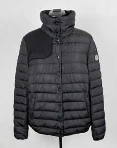 Moncler Shikine Wool Fur Down Jacket Black 3 4 21”ptp L XL Bady Coat - Picture 1 of 8