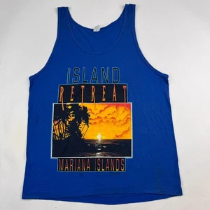 Vintage Sun Sport Herren XL Blue Island Retreat Mariana Islands Tank Top - Bild 1 von 12