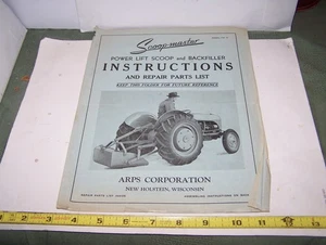 ARPS SCOOP MASTER FM 27 Power Lift Backfiller Owner's Manual Farm Hit Miss Motor - Picture 1 of 4