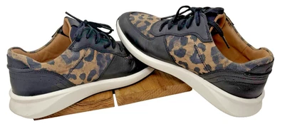 Clarks Un Rio Sprint Shoes Sneakers Womens Size 8M Leopard Print Casual - Image 1 of 4