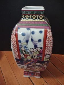China Antiques B&W Famille Rose Porcelain Vase Hundred of Boys Deco 13" Marked - Picture 1 of 12
