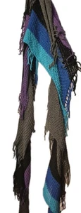 Bufanda de punto ~FRINGE~ multicolor 108" de largo  - Imagen 1 de 6