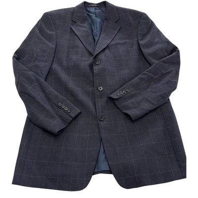 Blazer Hugo Boss Para Hombres 44L Azul Gris Einstein Lana Cachemira Chaqueta Abrigo Deportivo Foto 1 de 4