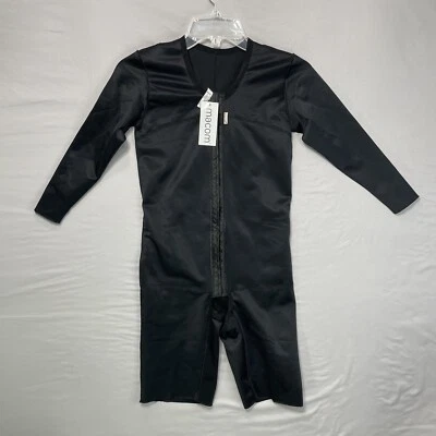 Macom 2069BL M Med Above the knee body shaper w/sleeves Compression Garment Faja - Image 1 of 4