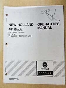 New Holland 48 inch Blade, Operator's Manual, SN T0BM0001-up, 9/1999 vintage - Picture 1 of 6