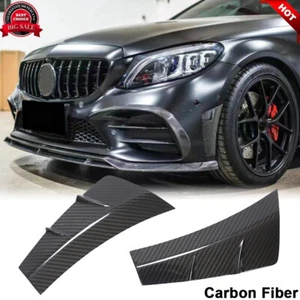 For Benz A205 C205 W205 C43 19UP Real Carbon Side Fender Air Vent Cover Trim - Foto 1 di 12