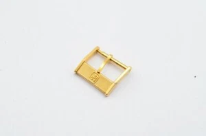 Girard Perregaux Leather Bracelet Buckle 14mm Steel Gold Plated Rare - Picture 1 of 1