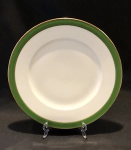 Piatto Hochst porcellana dipinta a mano 10 1/2” bordo verde #4 nuovo - Foto 1 di 5