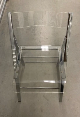 Vintage Lucite Folding Chairs with Curved Back - 3 Available - Image 1 of 4