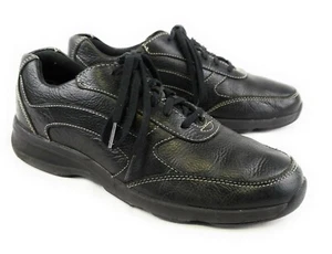 Rockport ProWalker Black Leather Comfort Casual Walking Shoes Lace Up Men's 7 M - Picture 1 of 10