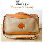 Vintage Dooney And Bourke Cross Body Bag Taupe And Tan