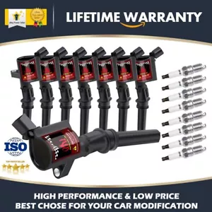8X Ignition Coil Pack and Iridium Spark Plug For Ford F-150 4.6L 5.4L V8 DG508 - Picture 1 of 15