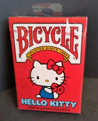 Bicycle Sanrio Hello Kitty 50th Anniversary Playing Cards Sealed Deck Free Ship! - Image 1 of 4
