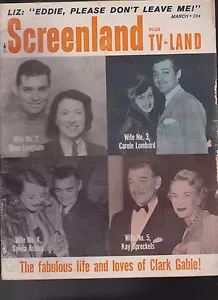 Screenland March 1961 Clark Gable Liz Taylor Nancy Kwan Natalie Wood - Picture 1 of 1