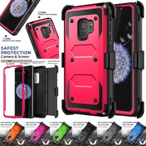 For Samsung Galaxy S9/S9 Plus/S9+ Heavy Duty Phone Case Cover / Belt Clip Holder - Picture 1 of 56