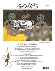 Gears -- A Photo Printed On Fabric Art Quilt Pattern - Picture 1 of 2