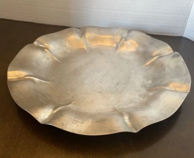 Reed & Barton 10.5" Festoneado Redondo Plateado Bandeja Plato Plato 1608 Salem Foto 1 de 3