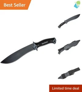 Lightweight Camp 10 Fixed Blade Machete: 10" Carbon Steel, Ambidextrous Design - Picture 1 of 9
