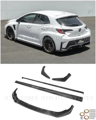 For 23-24 Toyota GR Corolla CARBON FIBER Front Lip Side Skirts Panel Rear Apron - Image 1 of 4