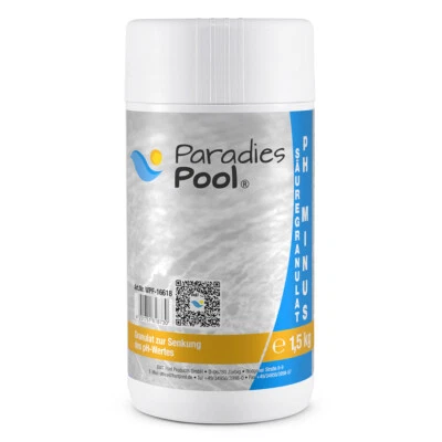 PARADIES POOL GMBH Paradies Pool pH Minus Granulat pH Wert Senker 1,5 kg Wasserpflege Schwimmbecken