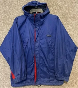 Vintage 90s Patagonia Kids Size 12 All Terrain Jacket II Ripstop Shell Coat Hood - Picture 1 of 18