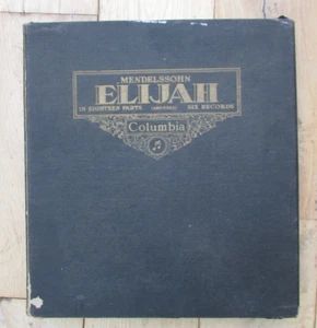 Columbia Mendelssohn ELIJA 6x 10" Shellac Set in Folder Case - Picture 1 of 4