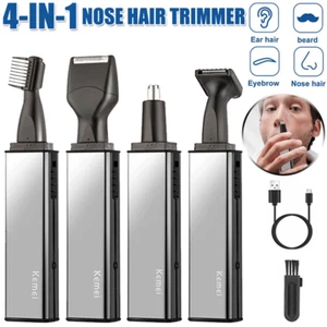 Nose Hair Trimmer For Men Rechargeable Ear and Nose Hair Trimmer Eyebrow Beard - Picture 1 of 12