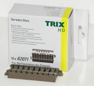 Trix H0 62071-S C-Gleis gerade 70,8 mm (10 Stück) - NEU + OVP - Picture 1 of 1