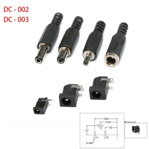DC POWER JACK PLUG PANEL SOCKET MALE FEMALE CONNECTOR ADAPTER 2.1/2.5-5.5mm