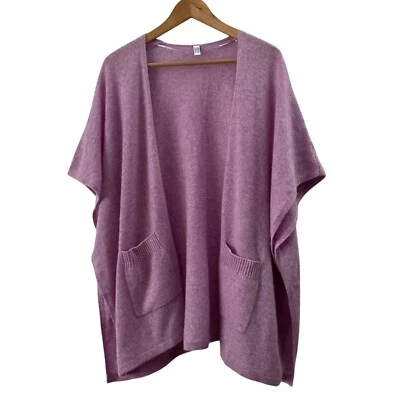 Nordstrom 女式羊绒开放式开衫毛衣均码波西米亚极简学院风 — 第 1/4 张图片