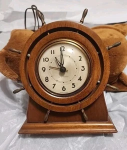 Vintage Seth Thomas Ship's WHEEL  Electric Clock  E CAPSPAN WORKING GREAT. - Picture 1 of 17