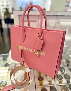 Michael Kors Mirella Medium Handbag Crossbody Tote Purse Leather Bag - Carnation - Picture 1 of 10
