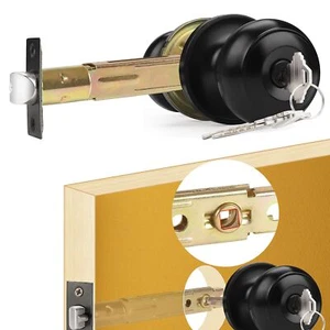 5" Backset Entry Door Latch with Keyed Diff. Knobset 19/64" 7.6mm Square Inte... - Picture 1 of 6