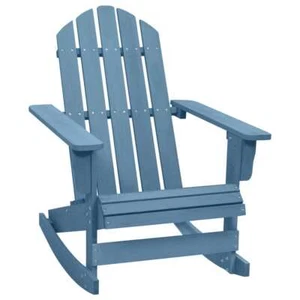 Patio Adirondack Rocking Chair Solid Fir Wood Blue vidaXL - Picture 1 of 6