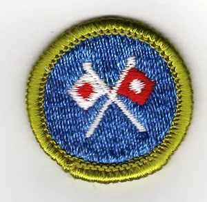 Insignia de mérito de señalización, tipo G, parte posterior de tela (1961-71), ¡como nueva! - Imagen 1 de 1