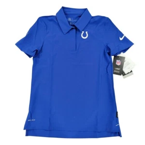 Retro NFL Indianapolis Colts Nike Royal Blue Polo With Logo Women's Shirt XS - Picture 1 of 11