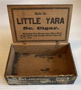 Little Yara Cigar Box 1901 Tax Stamp Factory 400 9th Dist. Pa. Antique - Picture 1 of 6
